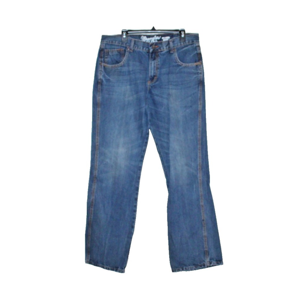 Wrangler Retro Relaxed Boot Cut Jeans Mens 36x34 Measured 38x34 Blue Denim